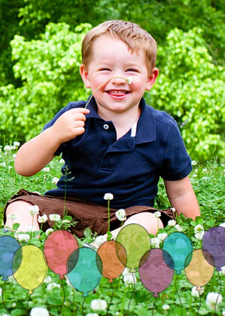 Kids Birthday Balloons Photo card front