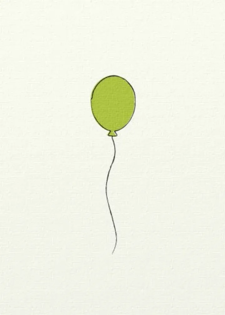 Kids Birthday Balloons Photo card inside left