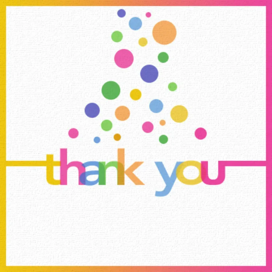 Bubble Thank You card front