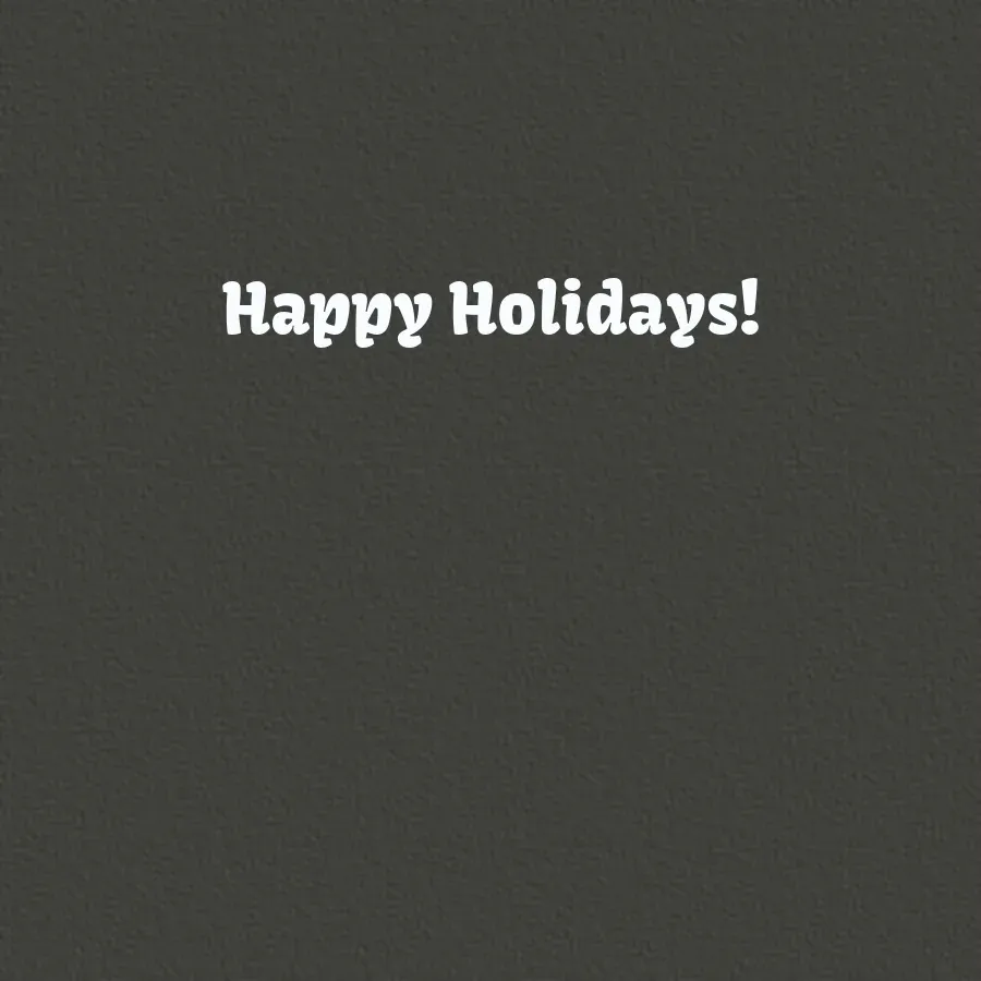 Upload Your Own Holiday Photo card inside right