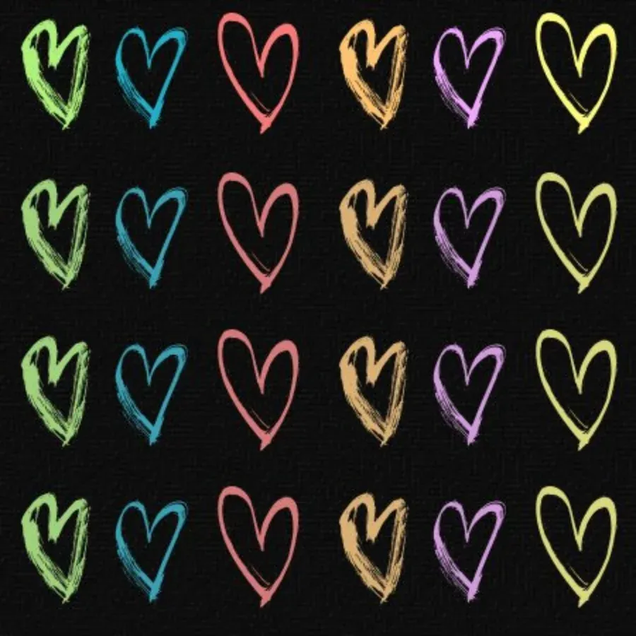 Bright Hearts card inside left