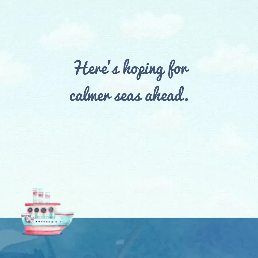 Calm Seas card inside right