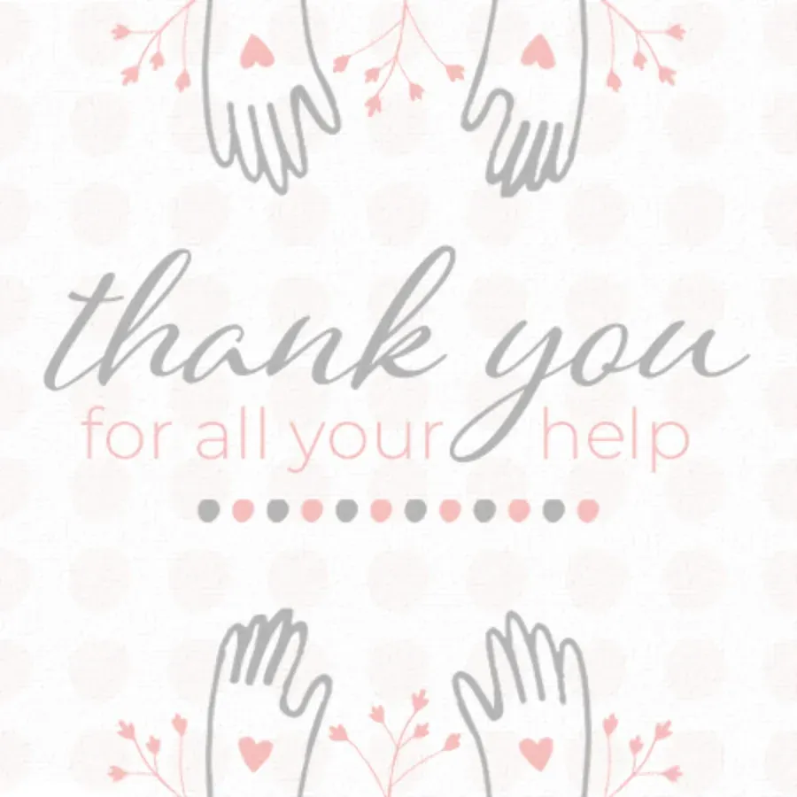 For All Your Help card front