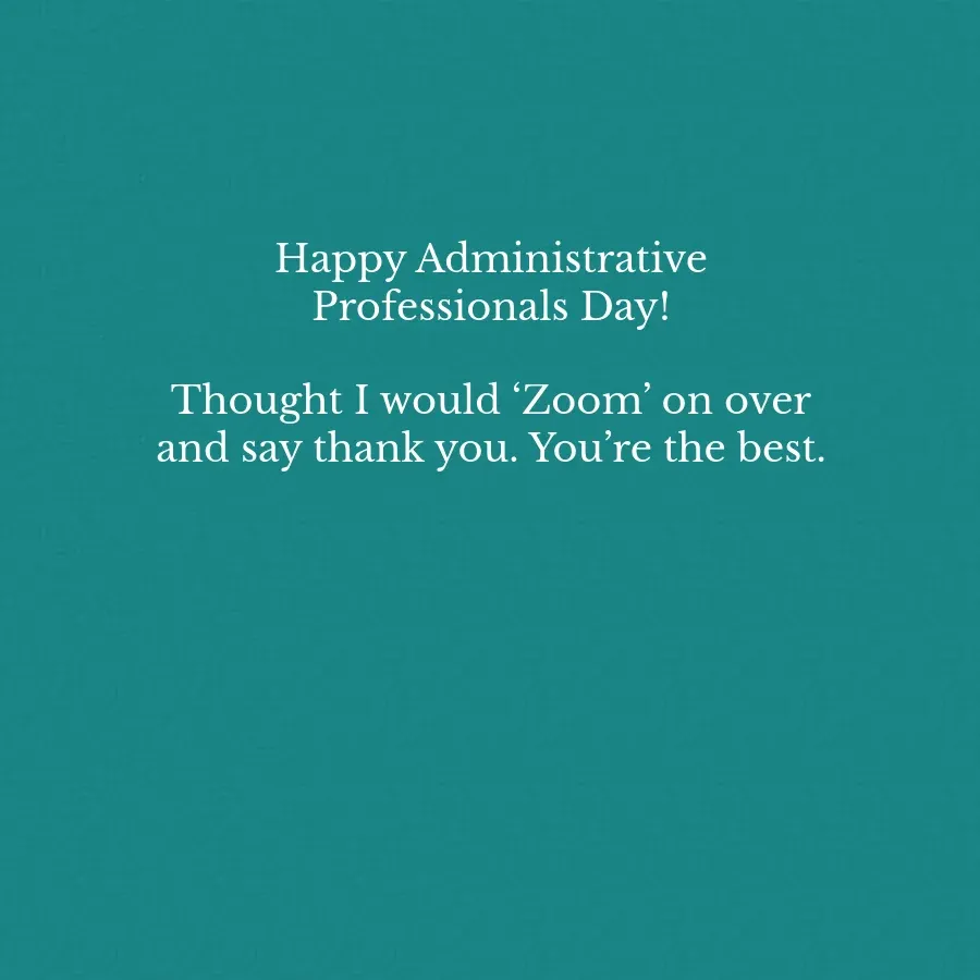 Checkered Office Photo card inside right