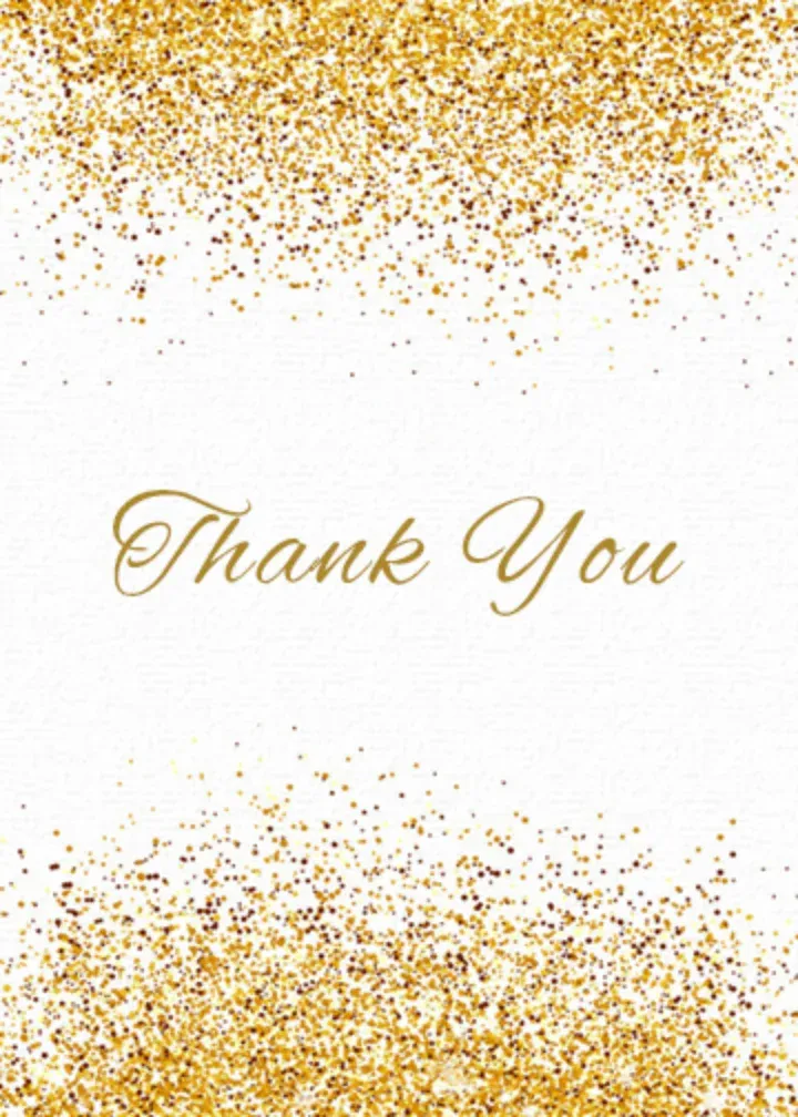 Golden Admin Thank You card front