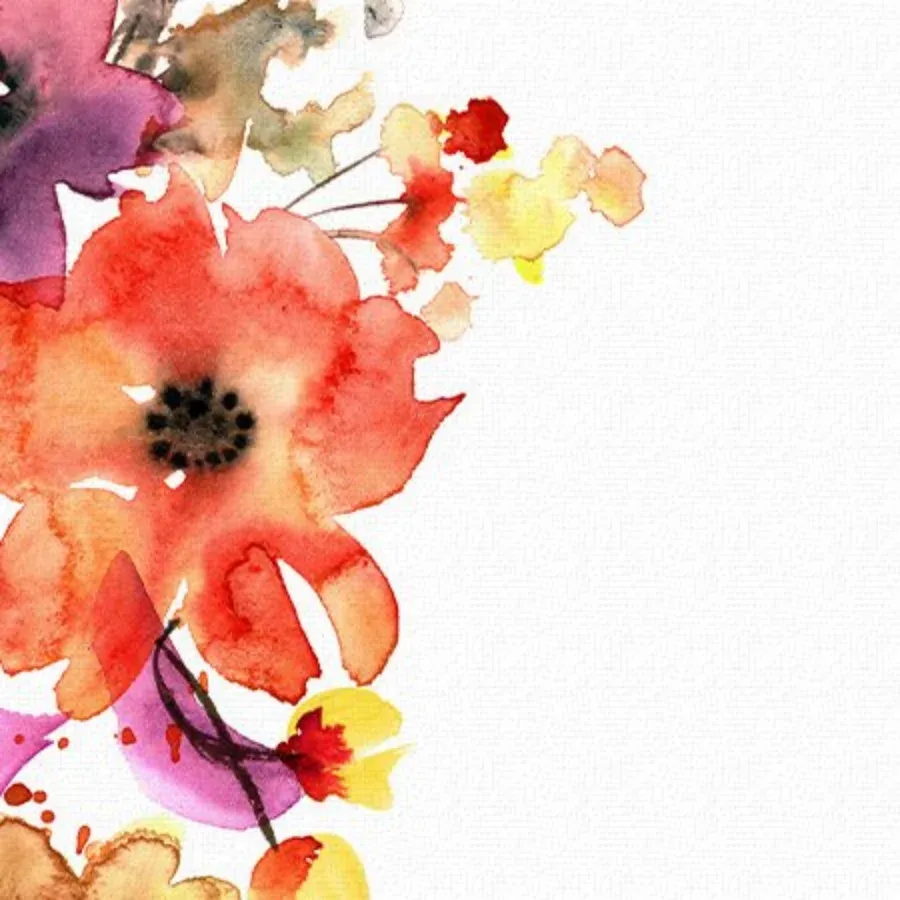 Warm Blossoms card inside left