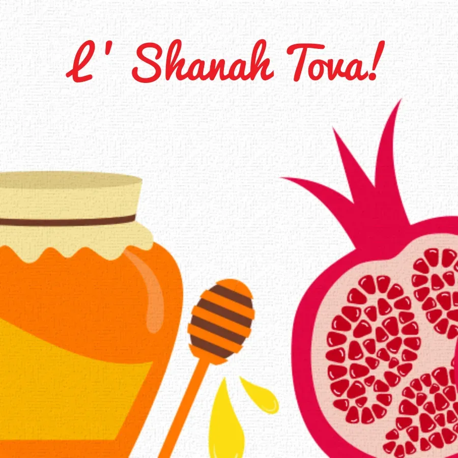 Pomegranate and Honey Pot card front