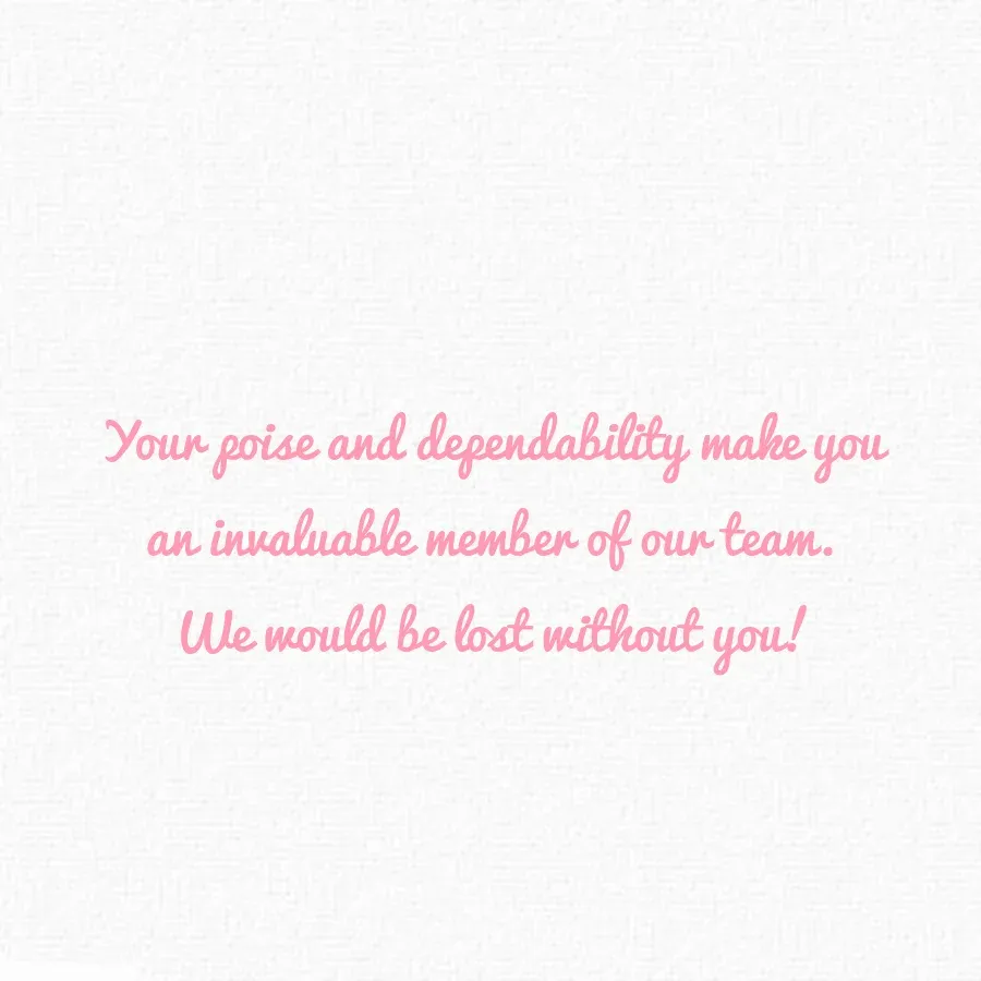 Admin Day Bouquet card inside right