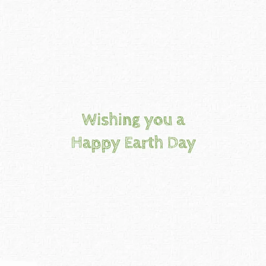 Happy Earth Day card inside right