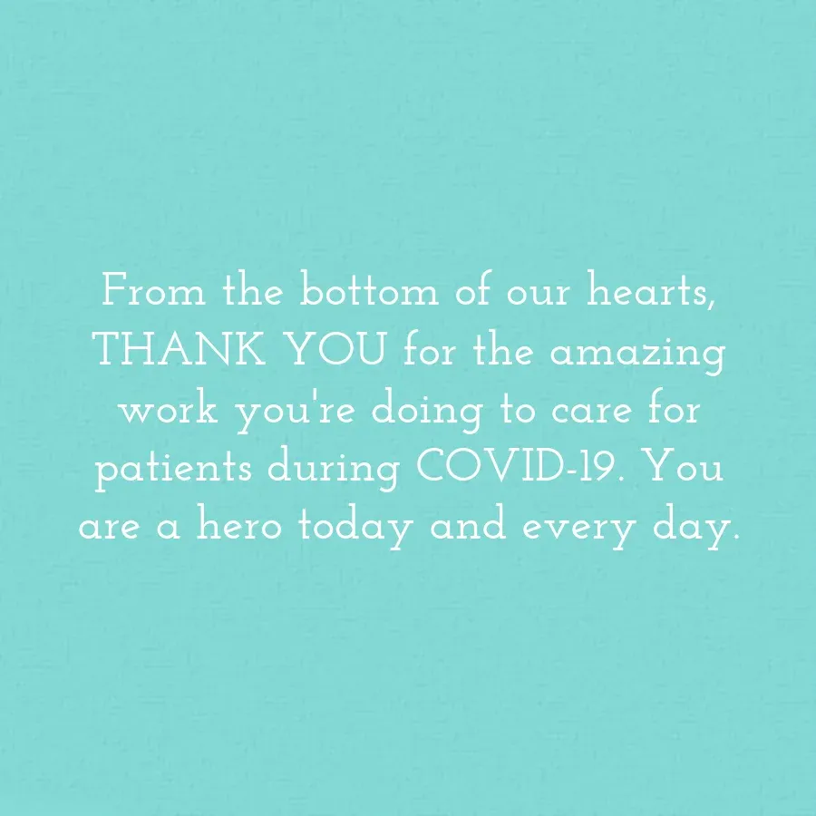 Nurses Day Thank You card inside right