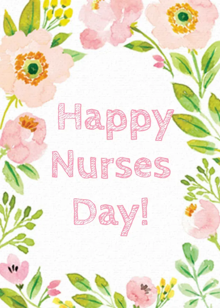 Springtime Nurse Thank You card front