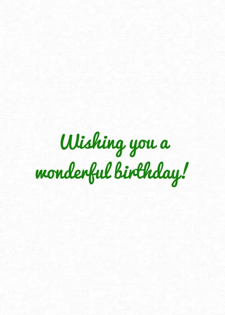 Belated Green Flowers card inside right