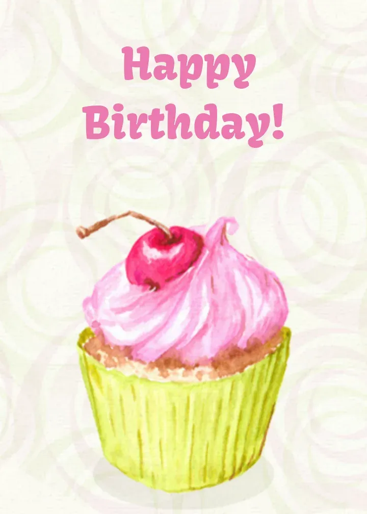 Frosted Cupcake card front