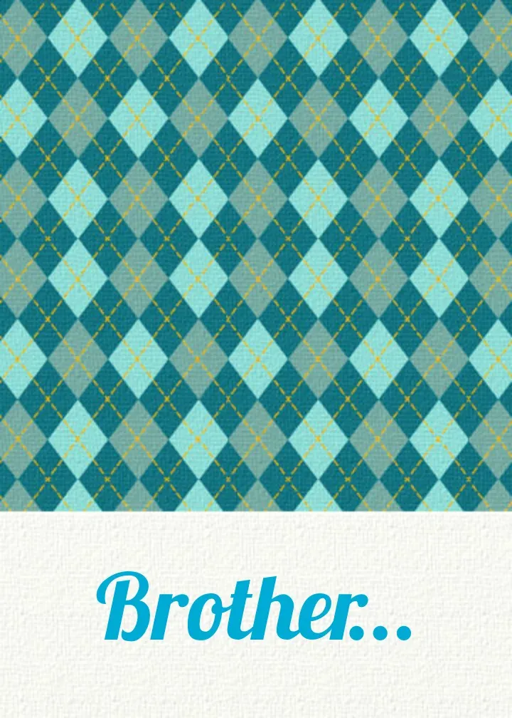 Brother Plaid card front