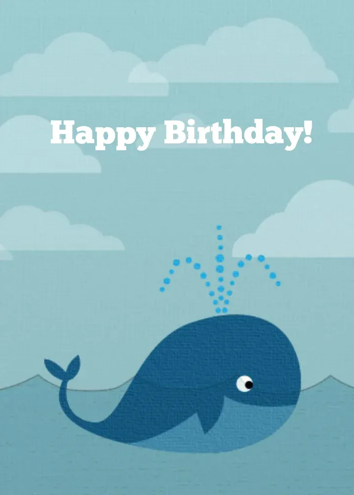 Blue Whale card front