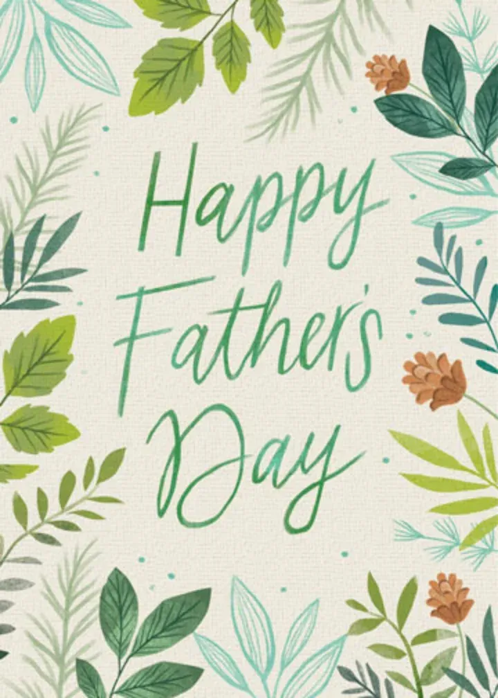 Father's Day Floral card front