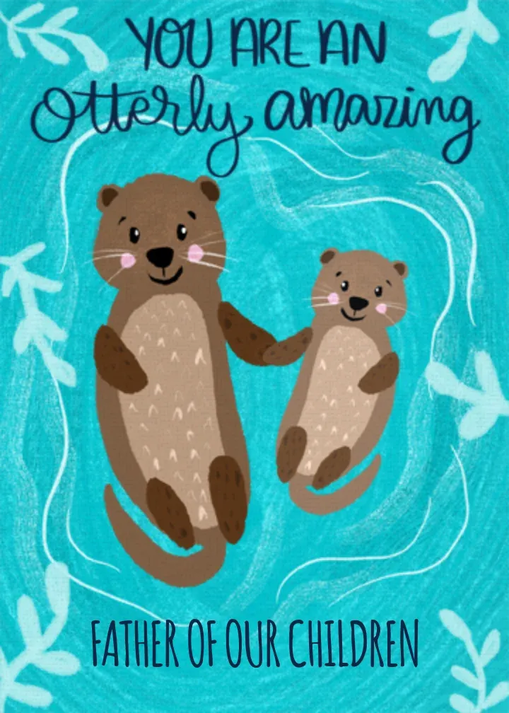 Otterly Amazing Father card front