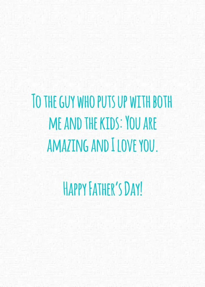 Otterly Amazing Father card inside right