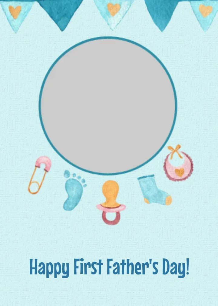 First Father's Day Photo card front