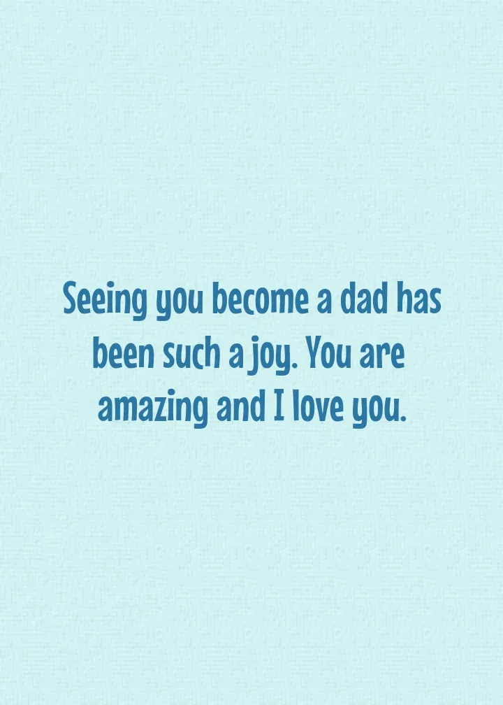 First Father's Day Photo card inside right