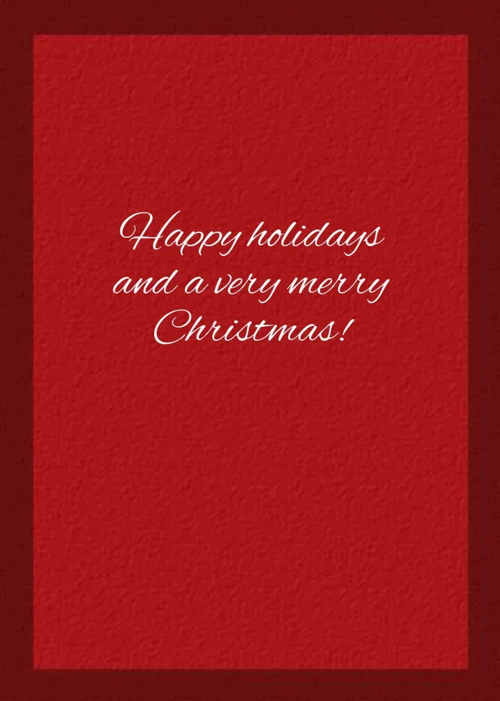 Holiday Presents card inside right