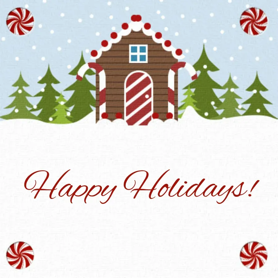 Gingerbread Scene card front