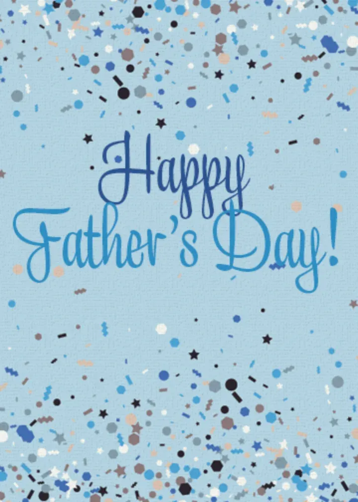 Happy Father's Day Confetti card front