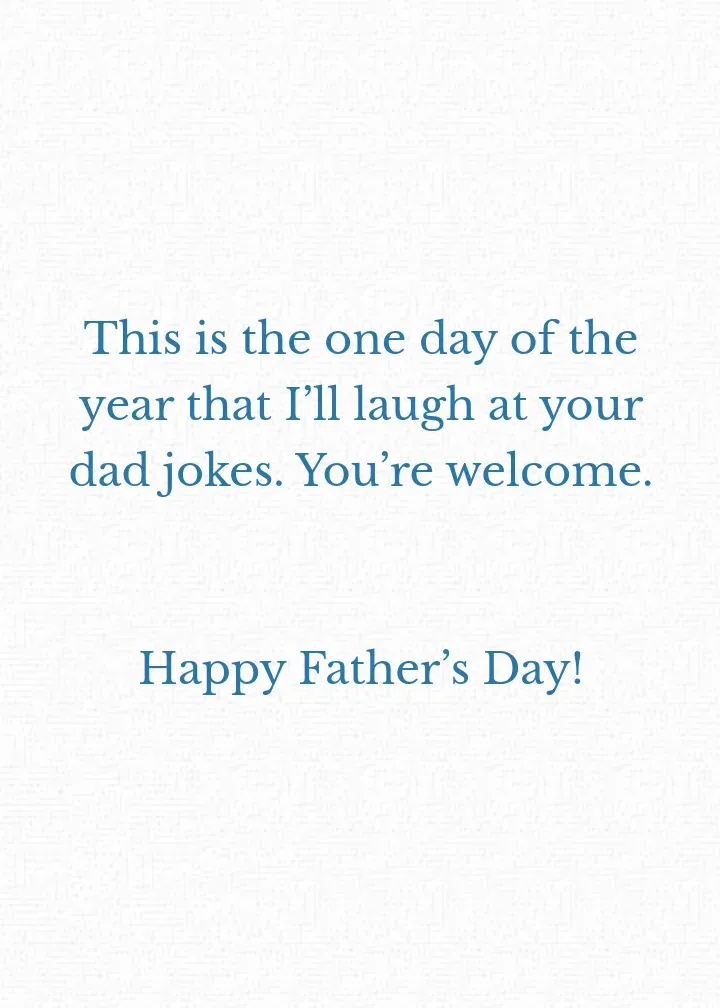 Happy Father's Day Confetti card inside right