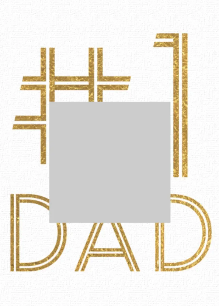 No. 1 Dad Photo card front
