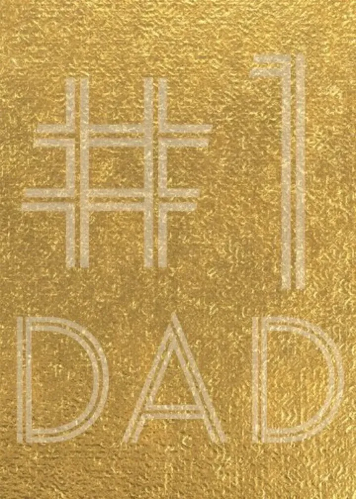 No. 1 Dad Photo card inside left