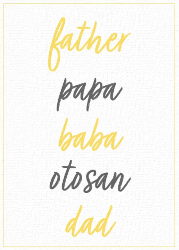 Dad Word Art card front