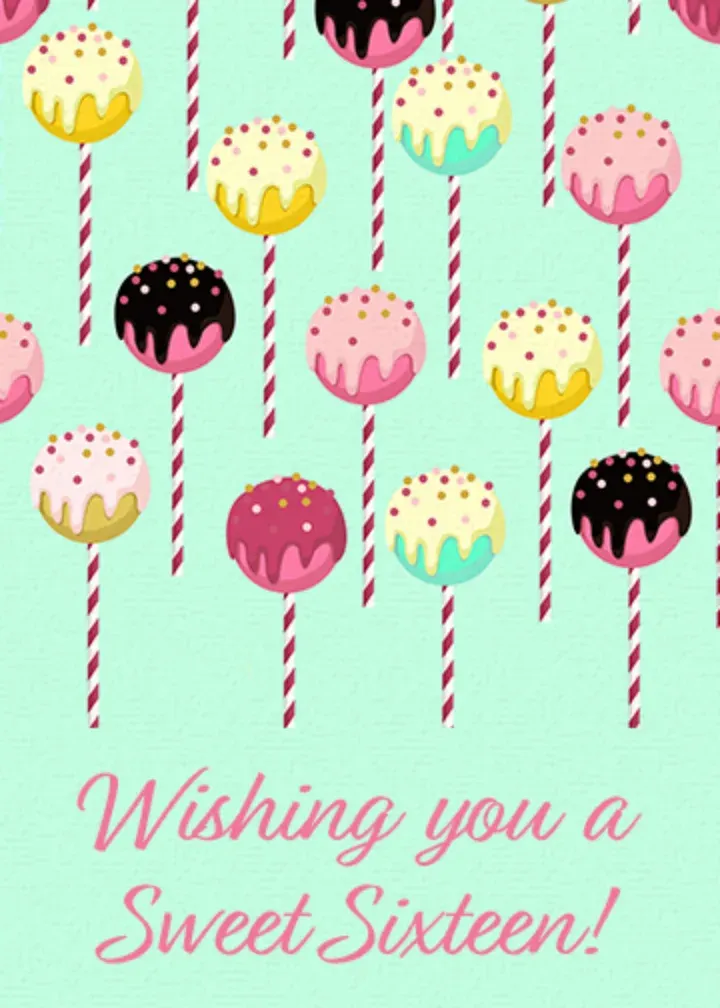 Sweet Sixteen Pattern card front