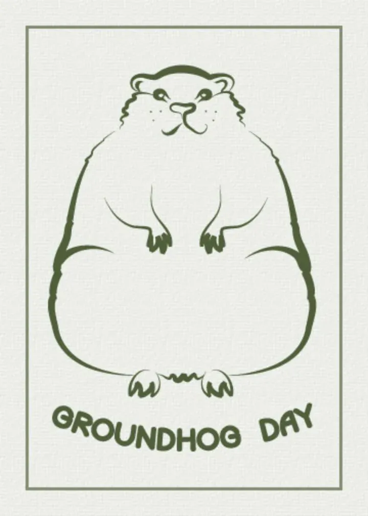 Groundhogese card front
