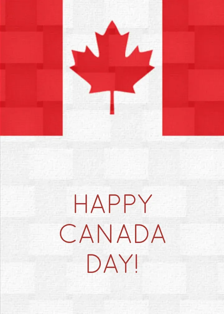 Canada Day Texture card front