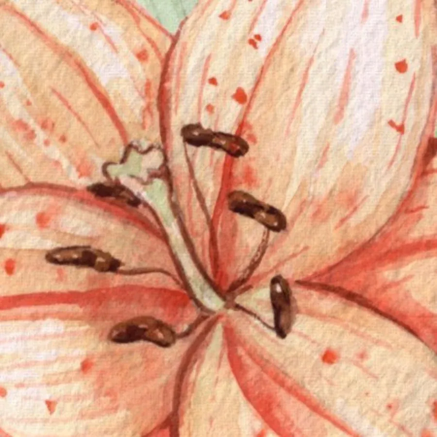 Here For You Lilies card inside left