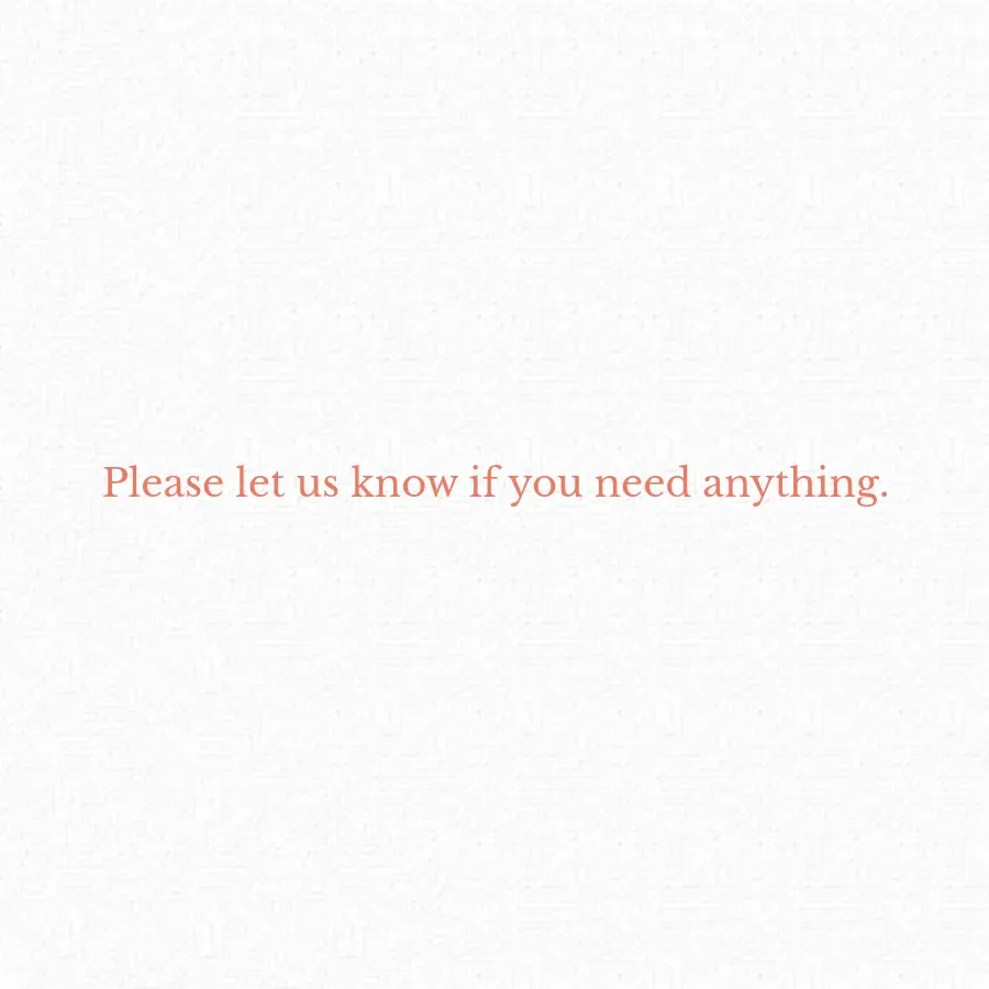 Here For You Lilies card inside right