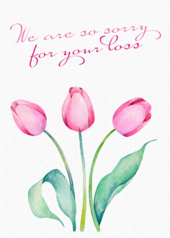 So Sorry For Your Loss card front