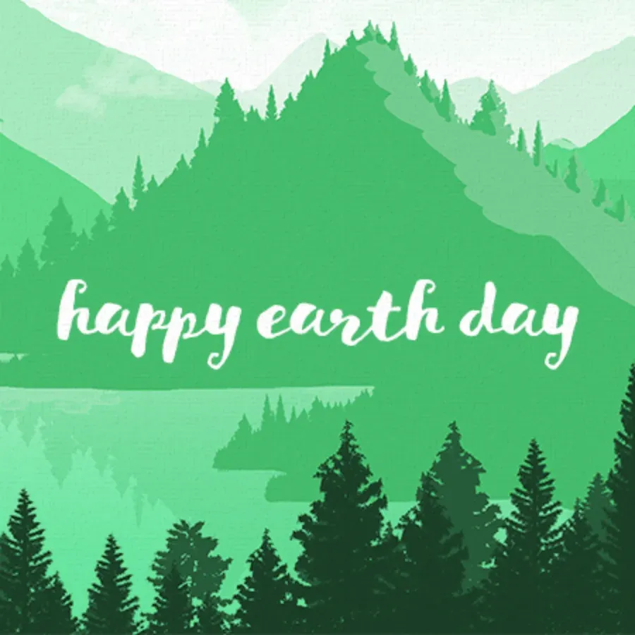 Retro Trees card front