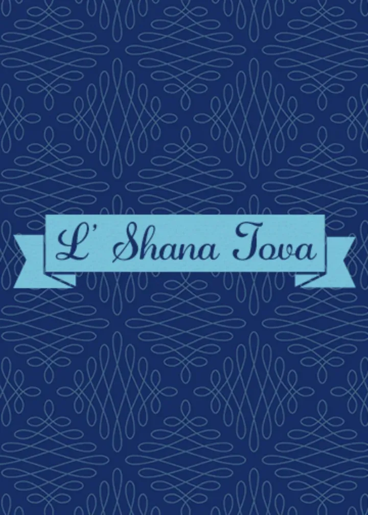 Rosh Hashanah Blue Ribbon card front