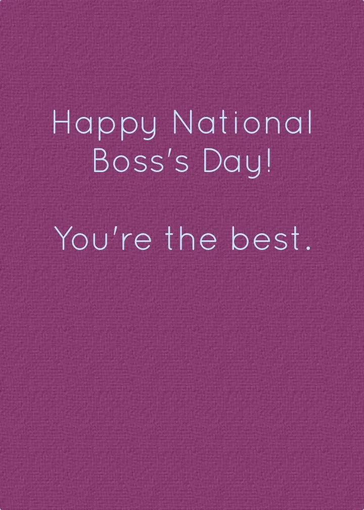 Boss's Day Vibrant Thanks card inside right