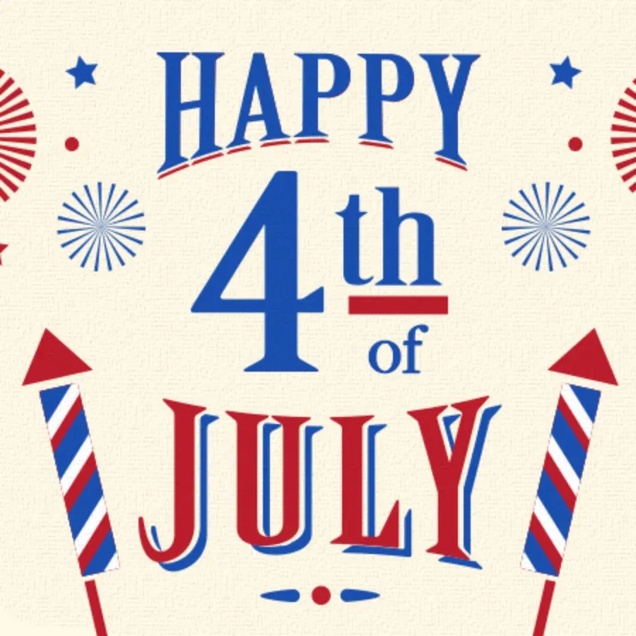 July 4th Fireworks card front