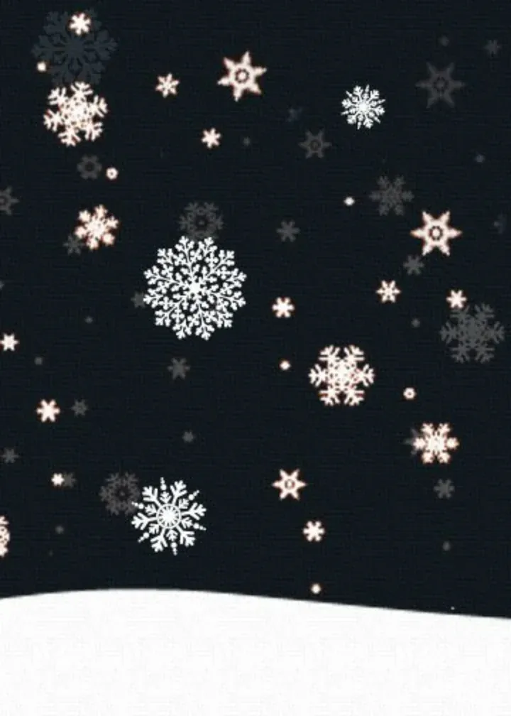 Snowy City Scene card inside left