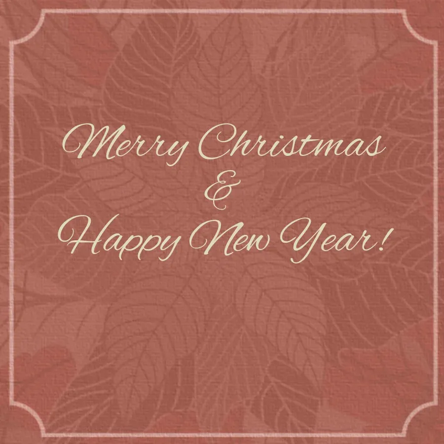 Antique Poinsettia card front