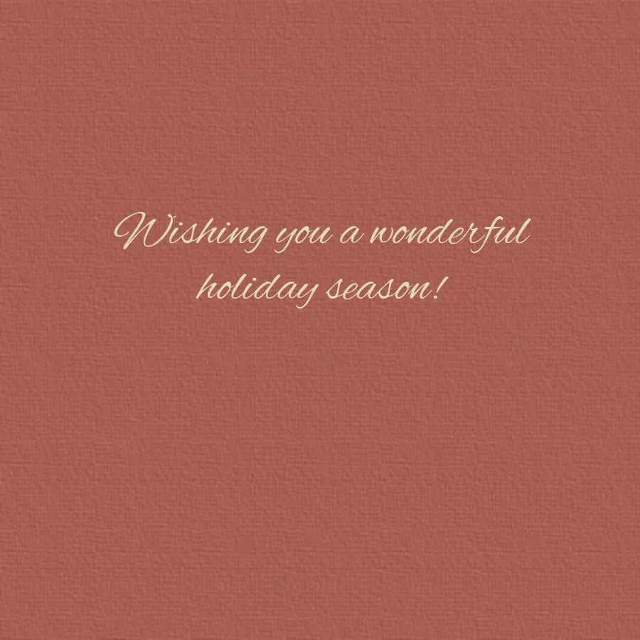 Antique Poinsettia card inside right