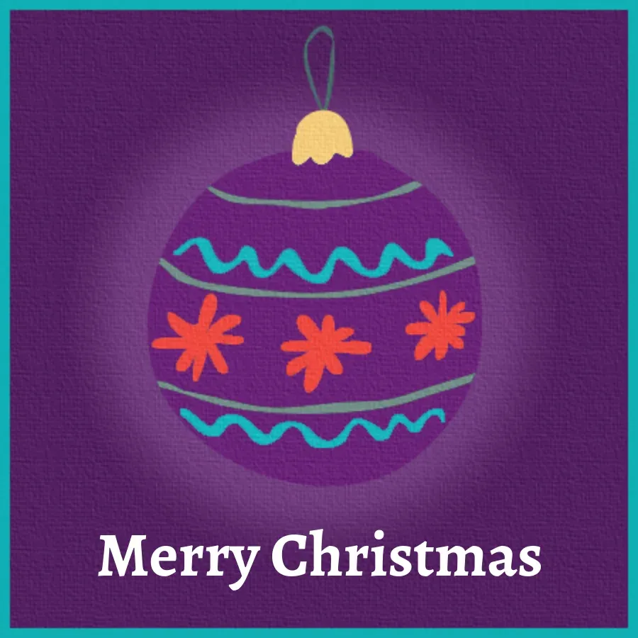 Royal Purple Ornament card front