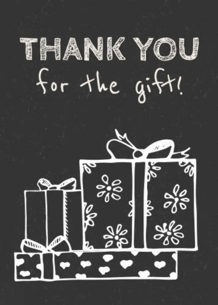 Thank You Chalkboard card front