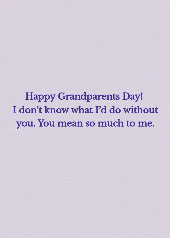 To My Grandparents card inside right