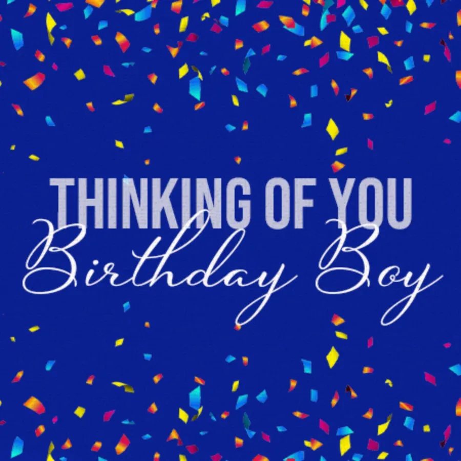 Birthday Boy Confetti card front