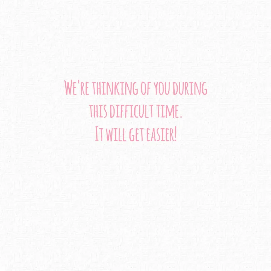 Cat Sympathy card inside right