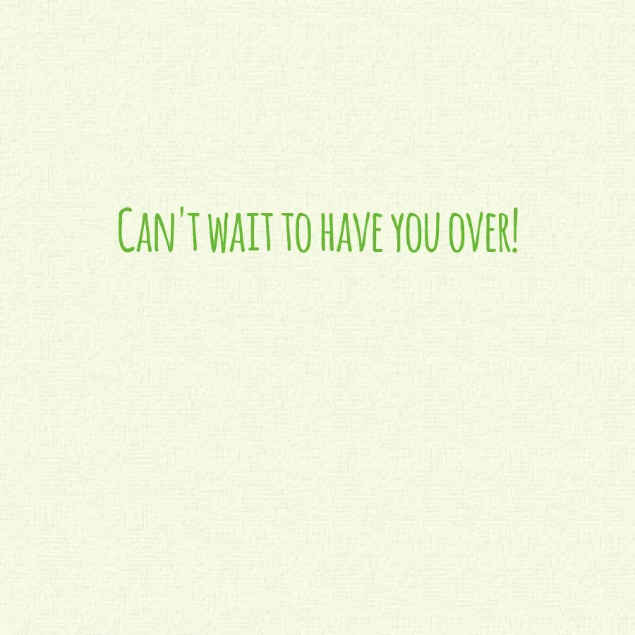 Sunny Day New House card inside right